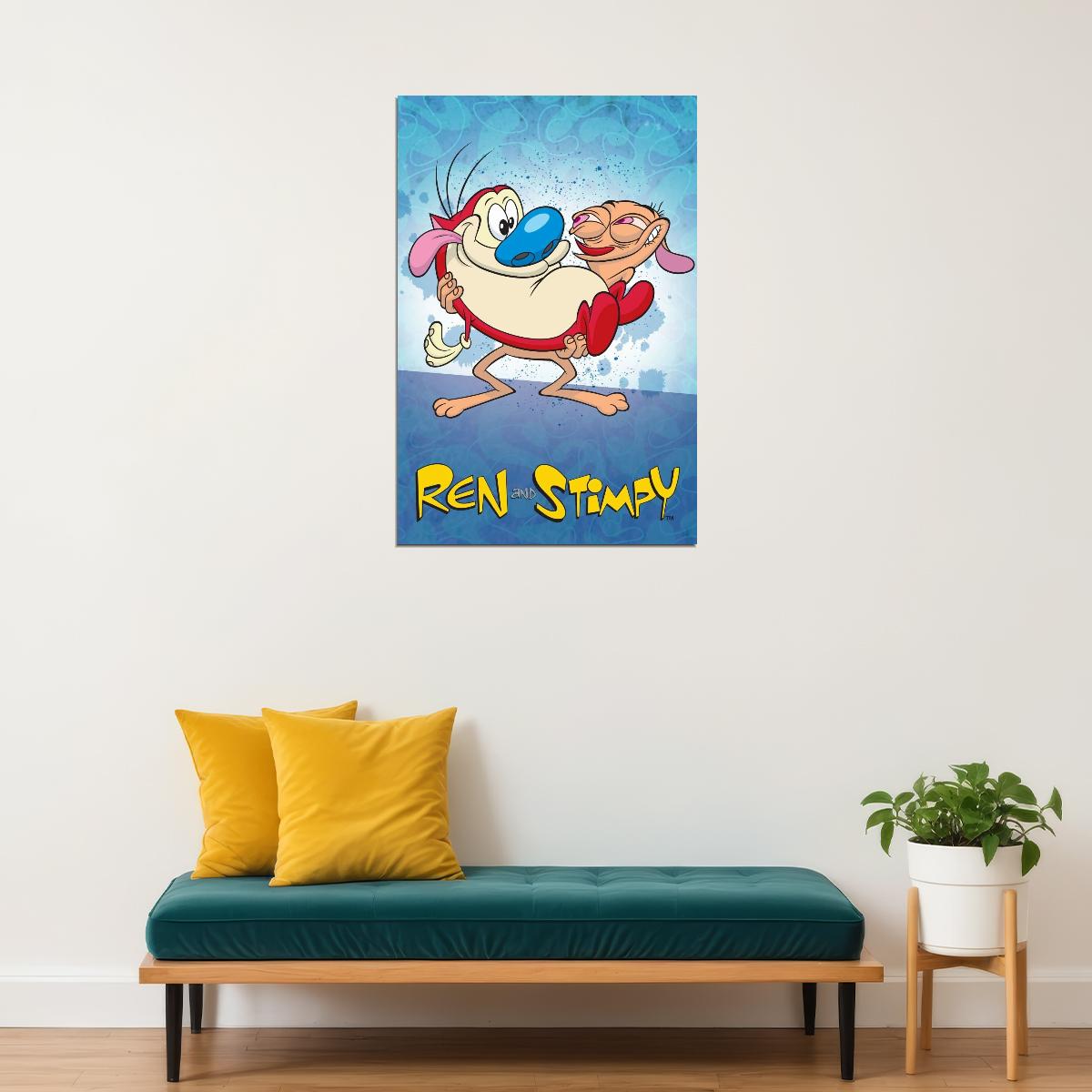 The Ren & Stimpy Show Tv Series Poster Iconic Animated Comedy Art Print - xonomax