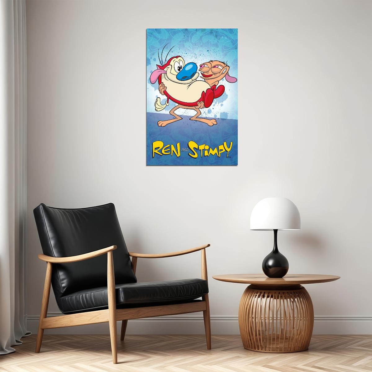 The Ren & Stimpy Show Tv Series Poster Iconic Animated Comedy Art Print - xonomax