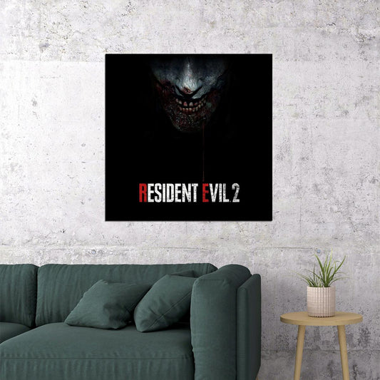 Resident Evil 2 Video Game Poster Survival Horror Gamer Wall Art Print - xonomax