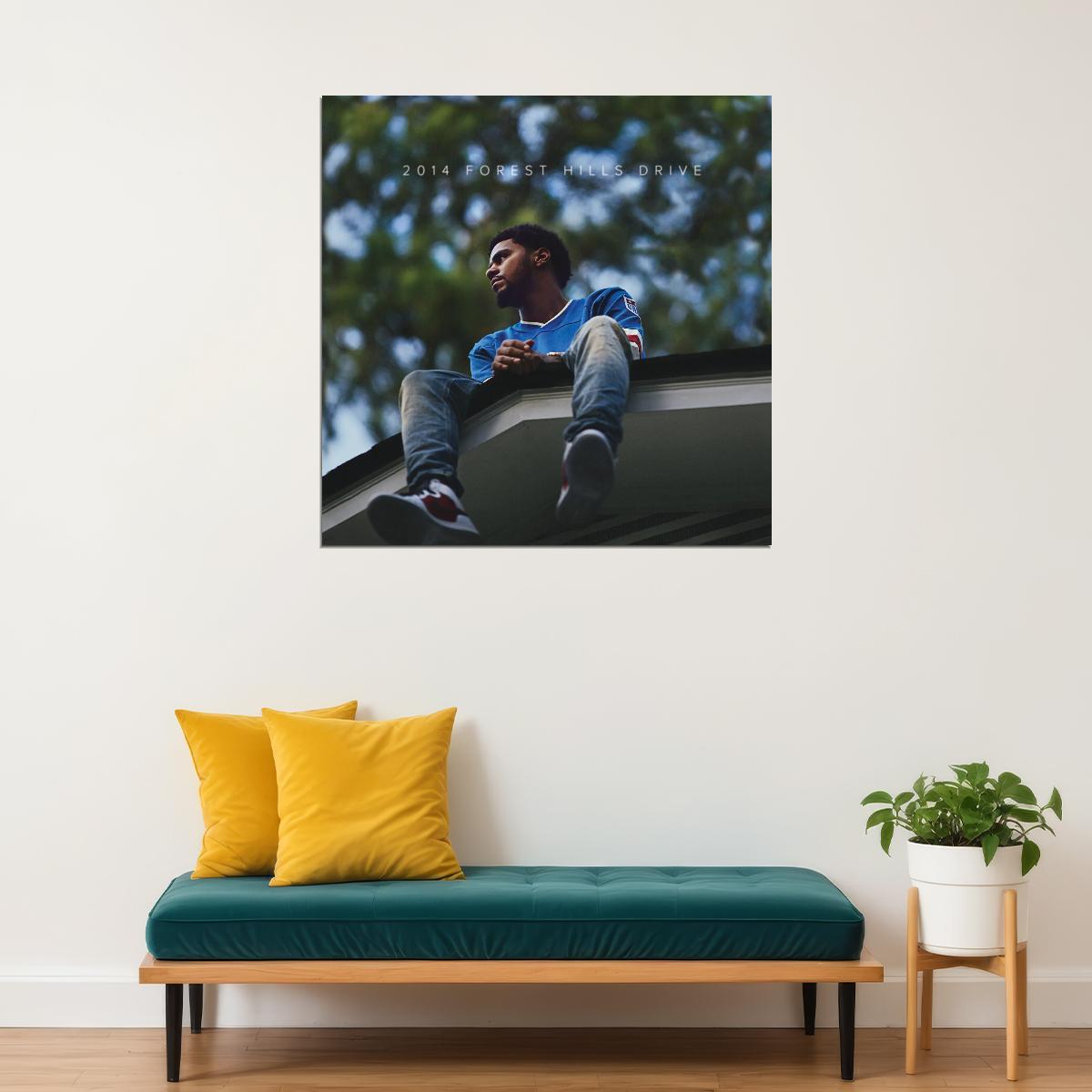 J. Cole 2014 Forest Hills Drive Album Cover Art Hip-hop Music Poster Rap Artist Music Print - xonomax