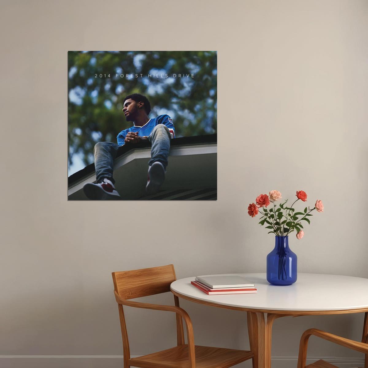 J. Cole 2014 Forest Hills Drive Album Cover Art Hip-hop Music Poster Rap Artist Music Print - xonomax