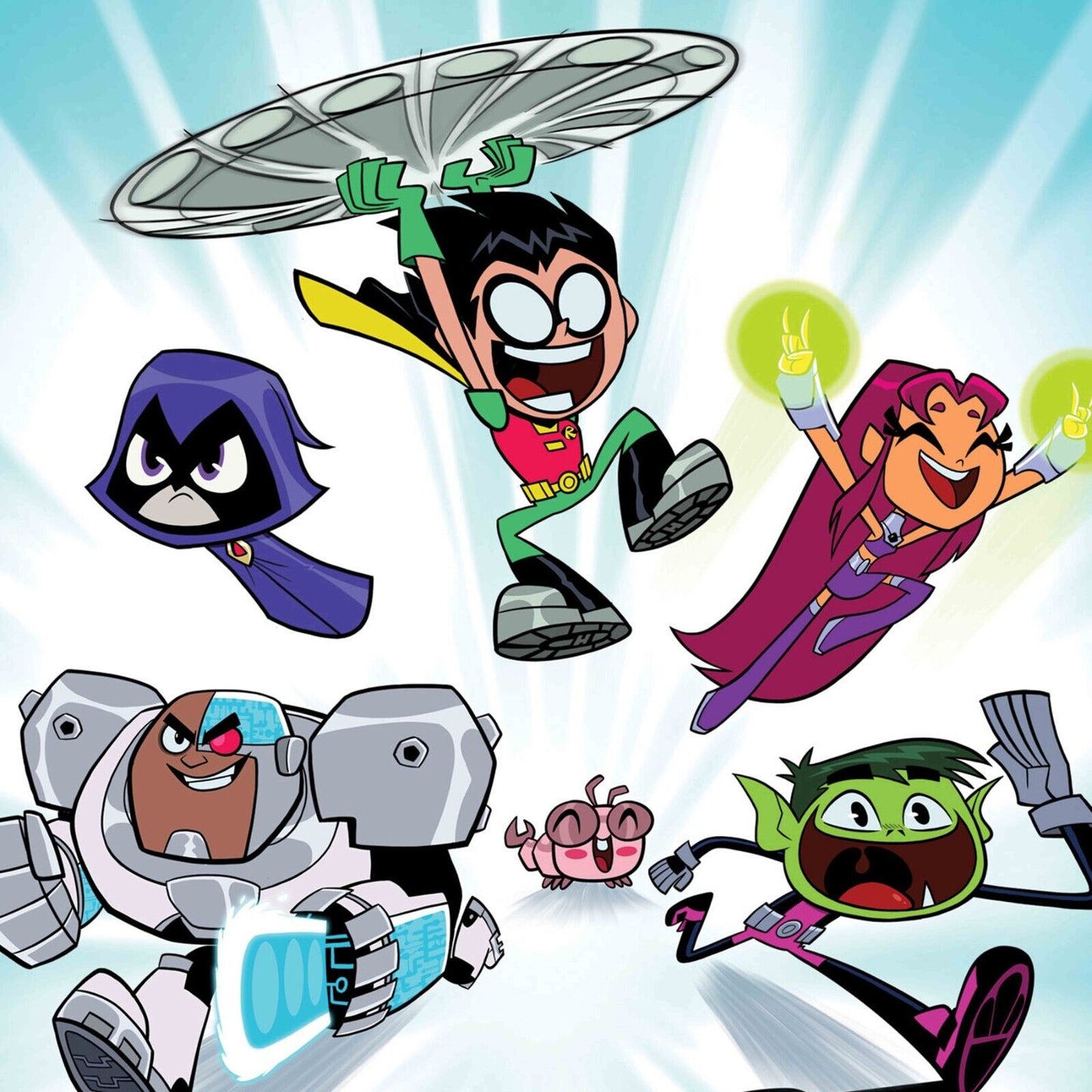 Teen Titans Tv Show Movie Poster Iconic Animated Heroes Wall Art - xonomax