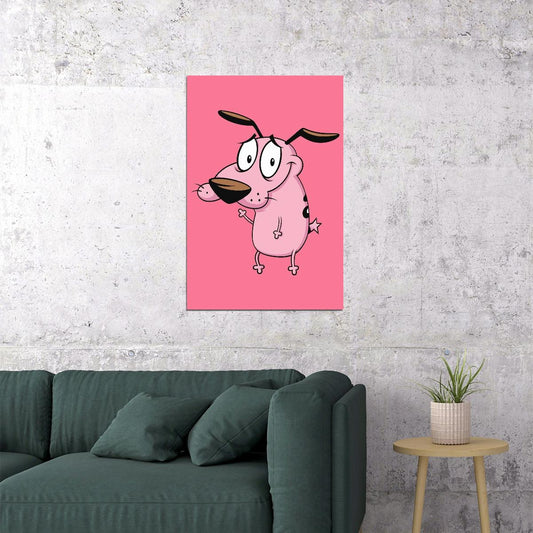Courage The Cowardly Dog Cartoon Poster Animated Series Wall Art Classic Cartoon Kids Print - xonomax