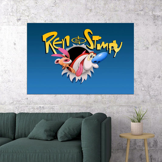 The Ren & Stimpy Show Tv Series Poster Iconic Animated Comedy Art Print - xonomax