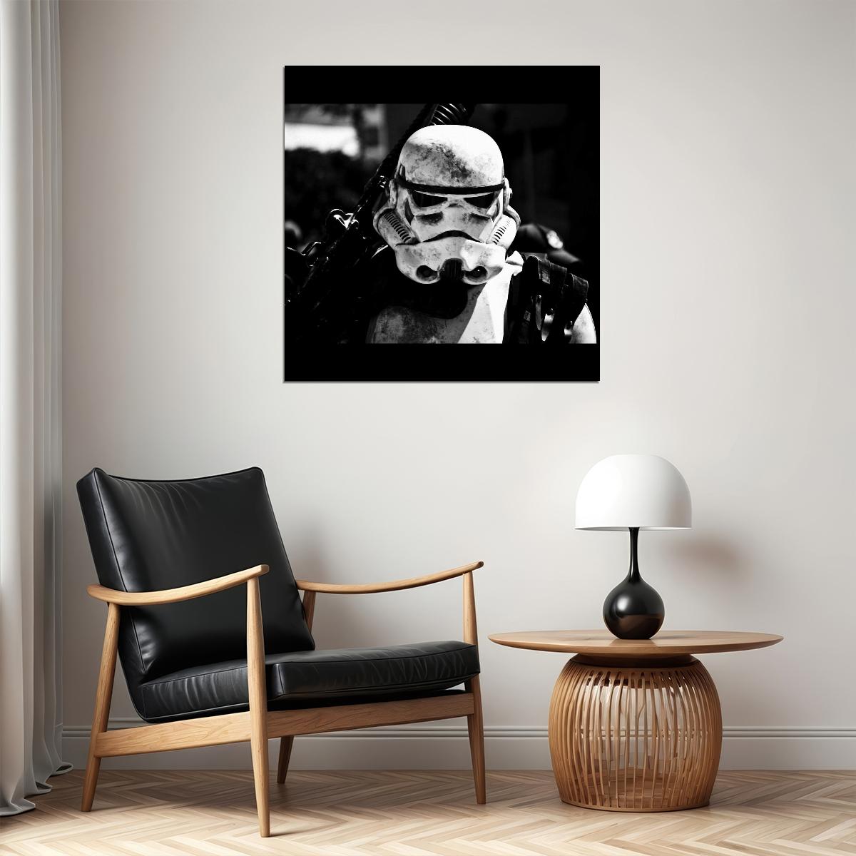 Star Wars Storm Trooper Sci-fi Movie Poster Galactic Warrior Print - xonomax