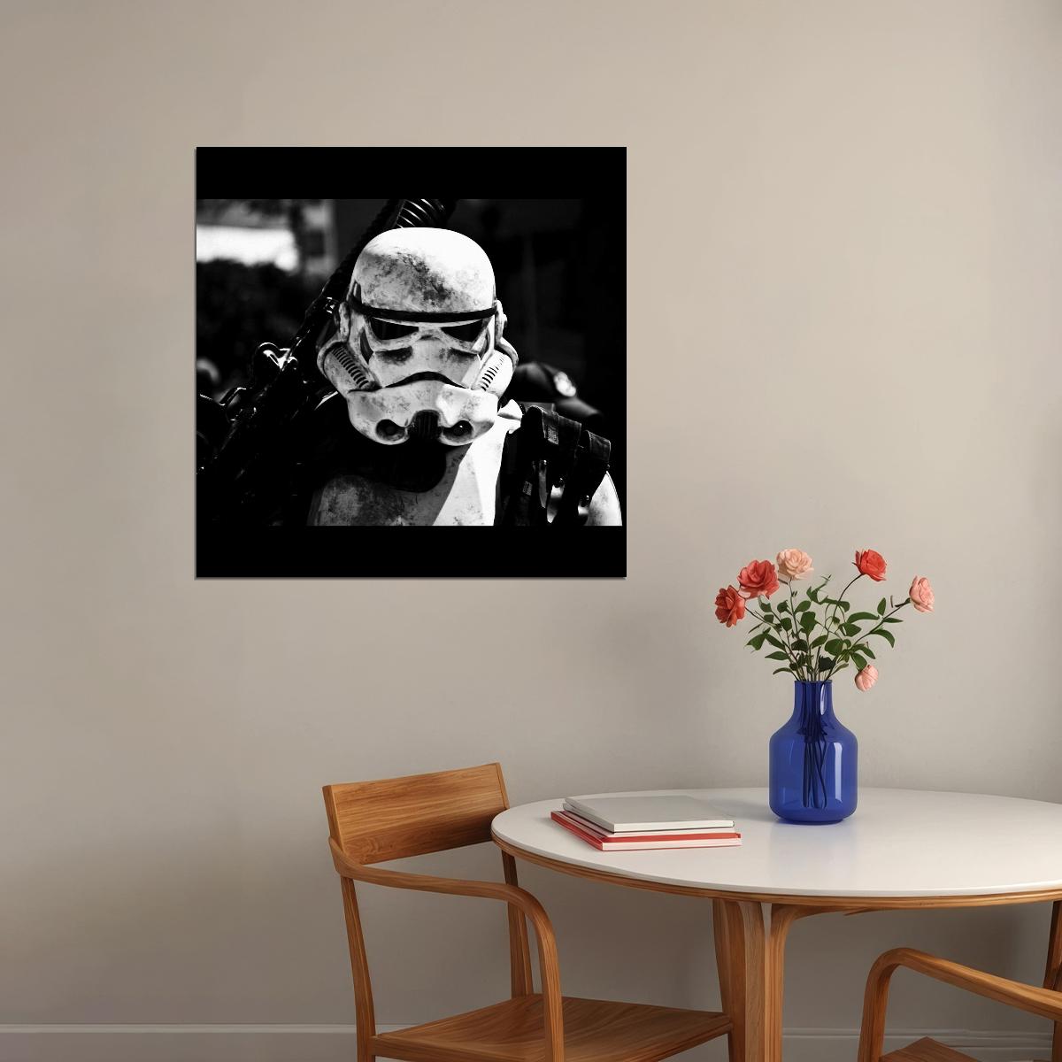 Star Wars Storm Trooper Sci-fi Movie Poster Galactic Warrior Print - xonomax