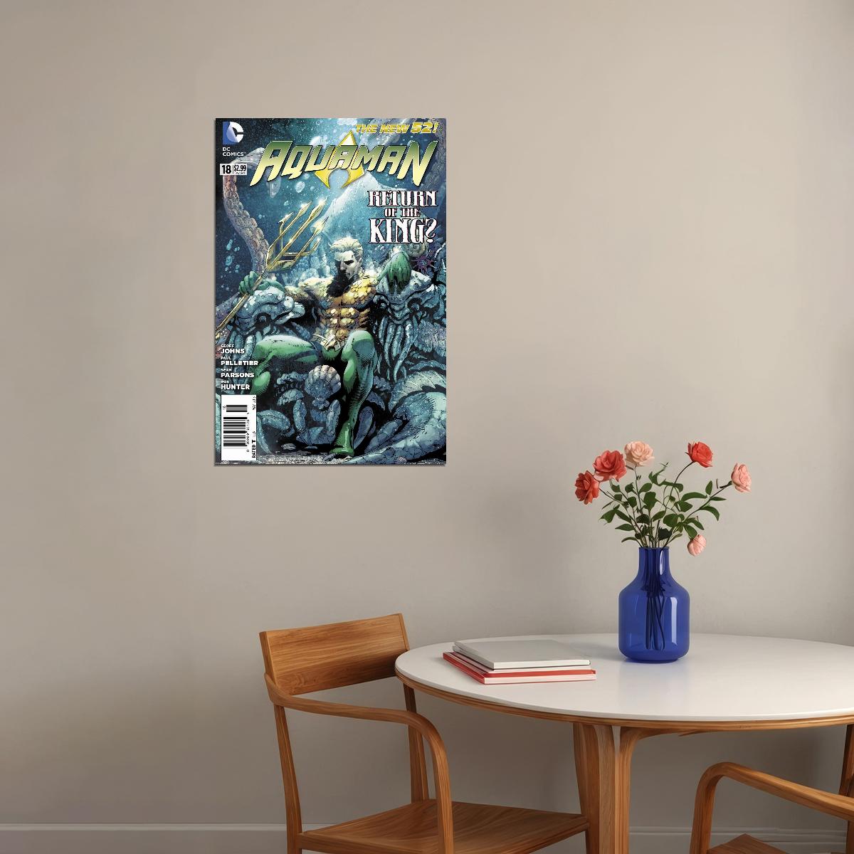 Aquaman Movie Poster Dc Comics Superhero Wall Art Comic Book Film Print - xonomax