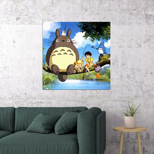 My Neighbor Totoro Anime Poster Japanese Manga Art Wall Print - xonomax