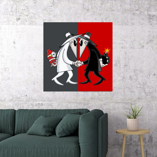 Mad Spy Vs. Spy Poster Cartoon Classic Wall Art - xonomax