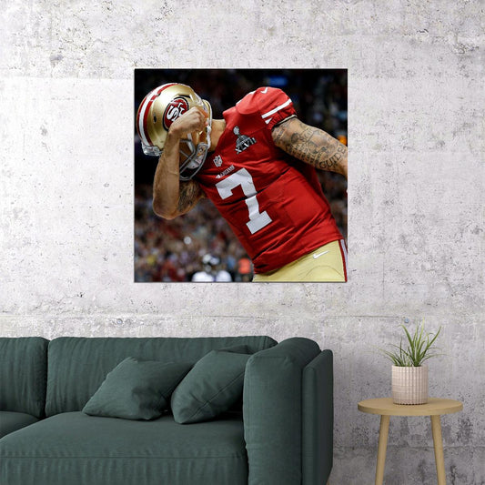 Colin Kaepernick Football Poster Nfl Quarterback Wall Art Motivational Sports Print - xonomax