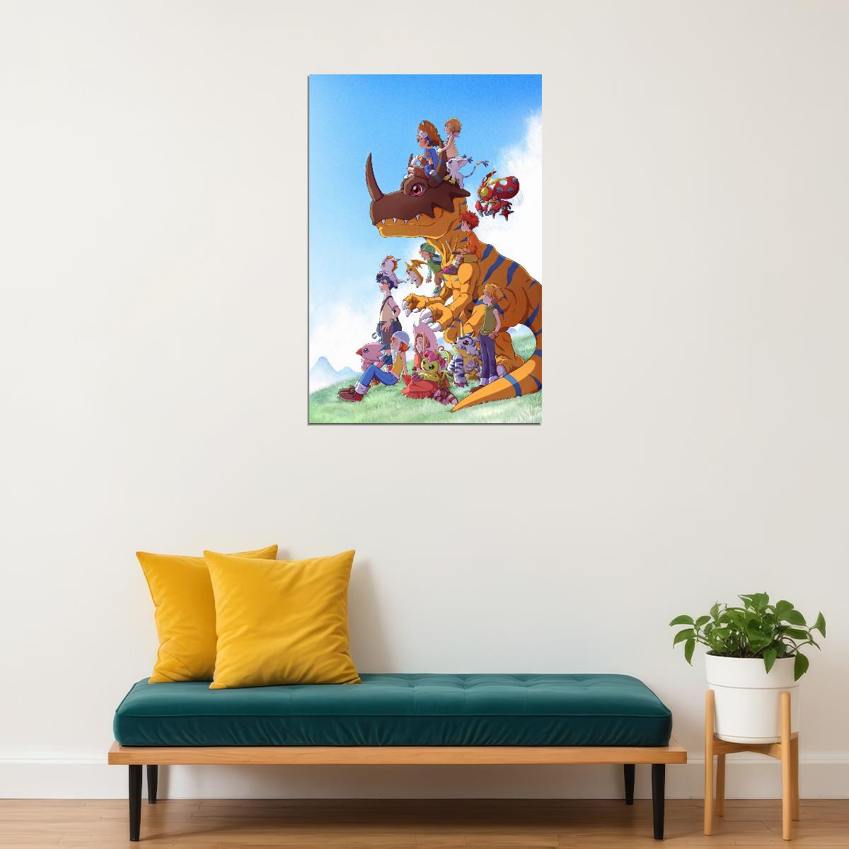 Digimon Anime Poster Japanese Animation Wall Art Digital Monsters Series Print - xonomax