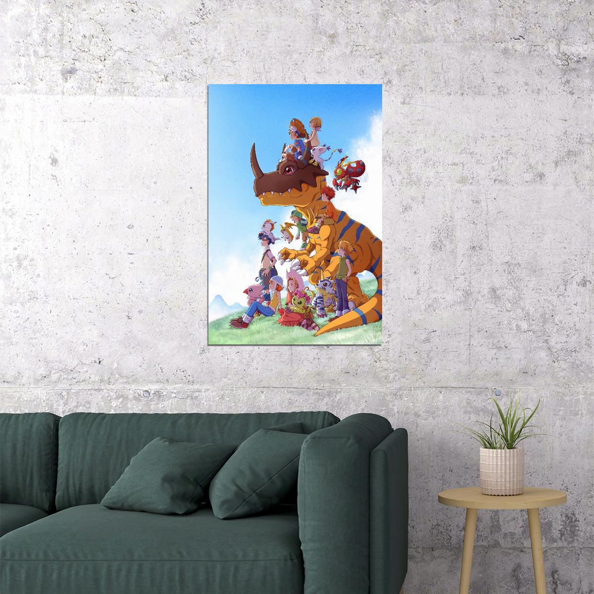 Digimon Anime Poster Japanese Animation Wall Art Digital Monsters Series Print - xonomax