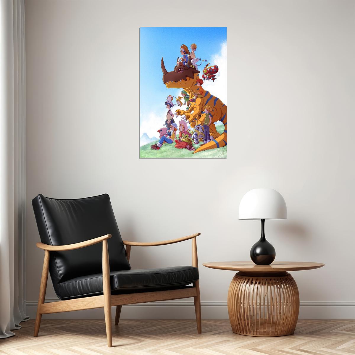 Digimon Anime Poster Japanese Animation Wall Art Digital Monsters Series Print - xonomax