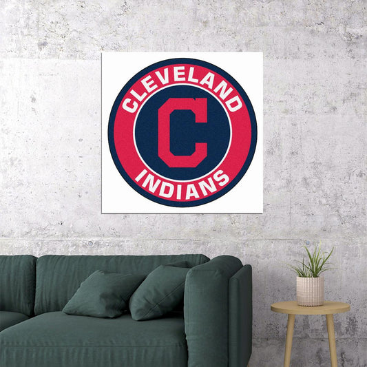 Cleveland Indians Cleveland Guardians Logo Poster Mlb Baseball Team Wall Art Sports Print - xonomax