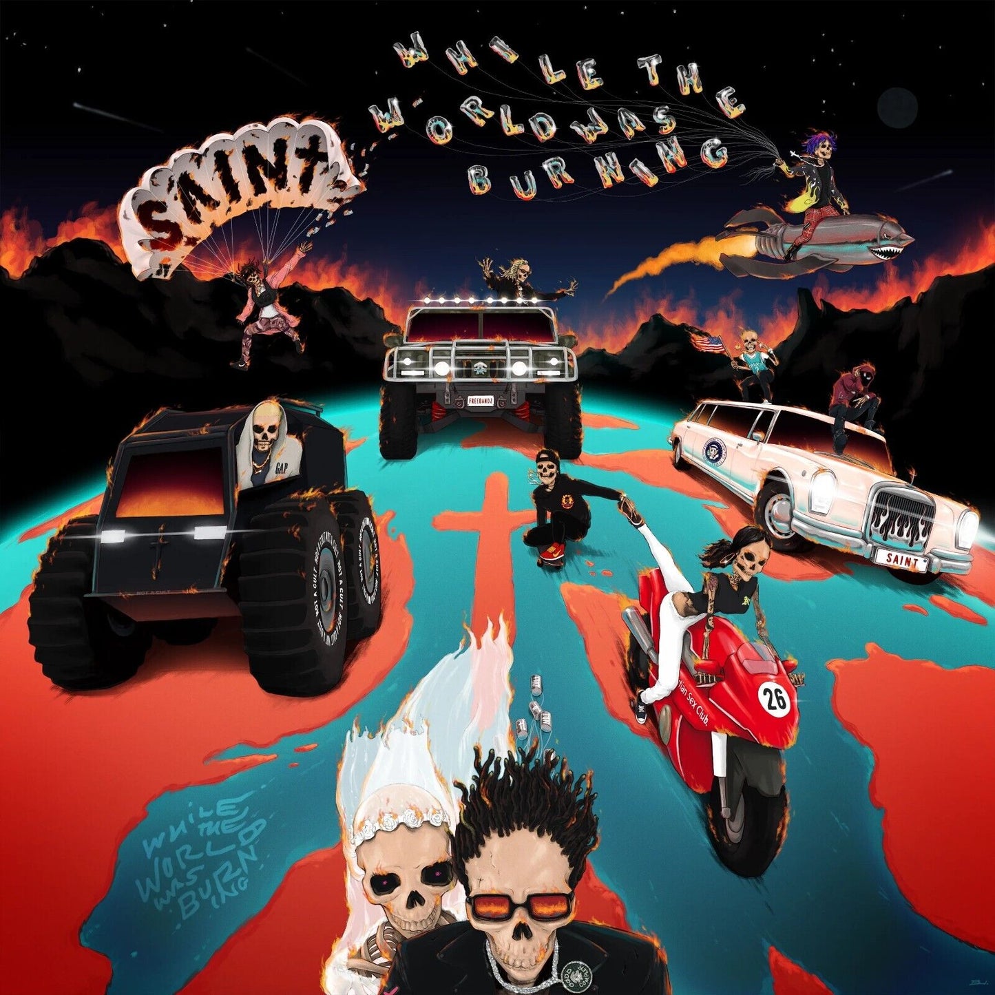 Saint Jhn While The World Was Burning Album Cover Art Hip Hop Music Poster Famous Artist Wall Print - xonomax