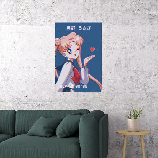 Sailor Moon Anime Poster Japanese Manga Art Cute Magic Wall Art - xonomax