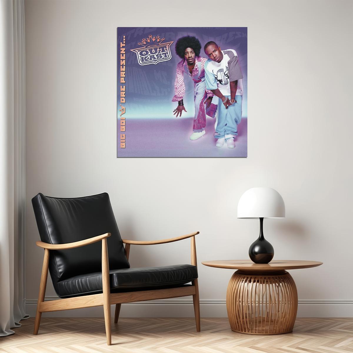 Outkast Big Boi And Dre Present... Outkast Album Cover Art Hip-hop Music Poster Wall Print - xonomax