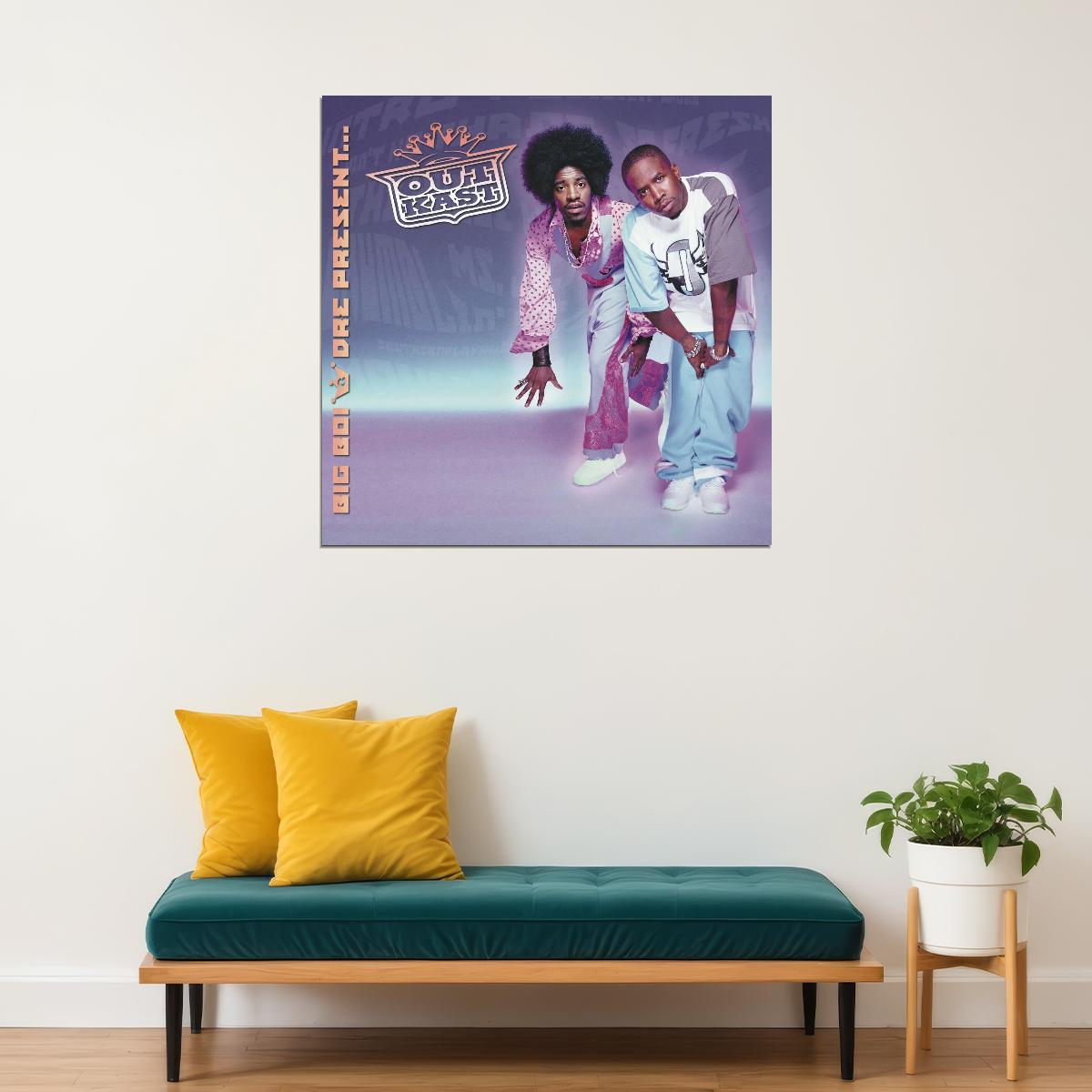 Outkast Big Boi And Dre Present... Outkast Album Cover Art Hip-hop Music Poster Wall Print - xonomax