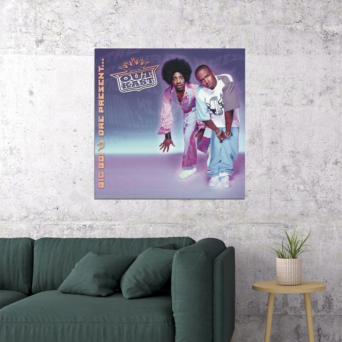 Outkast Big Boi And Dre Present... Outkast Album Cover Art Hip-hop Music Poster Wall Print - xonomax