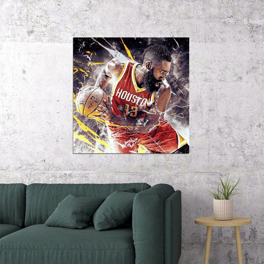 James Harden Nba Basketball Player Poster Motivational Sports Wall Art - xonomax