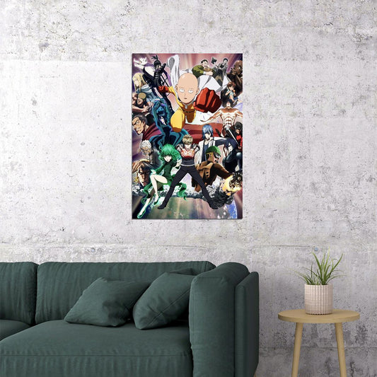 One Punch Man Anime Poster Japanese Manga Art Wall Print - xonomax