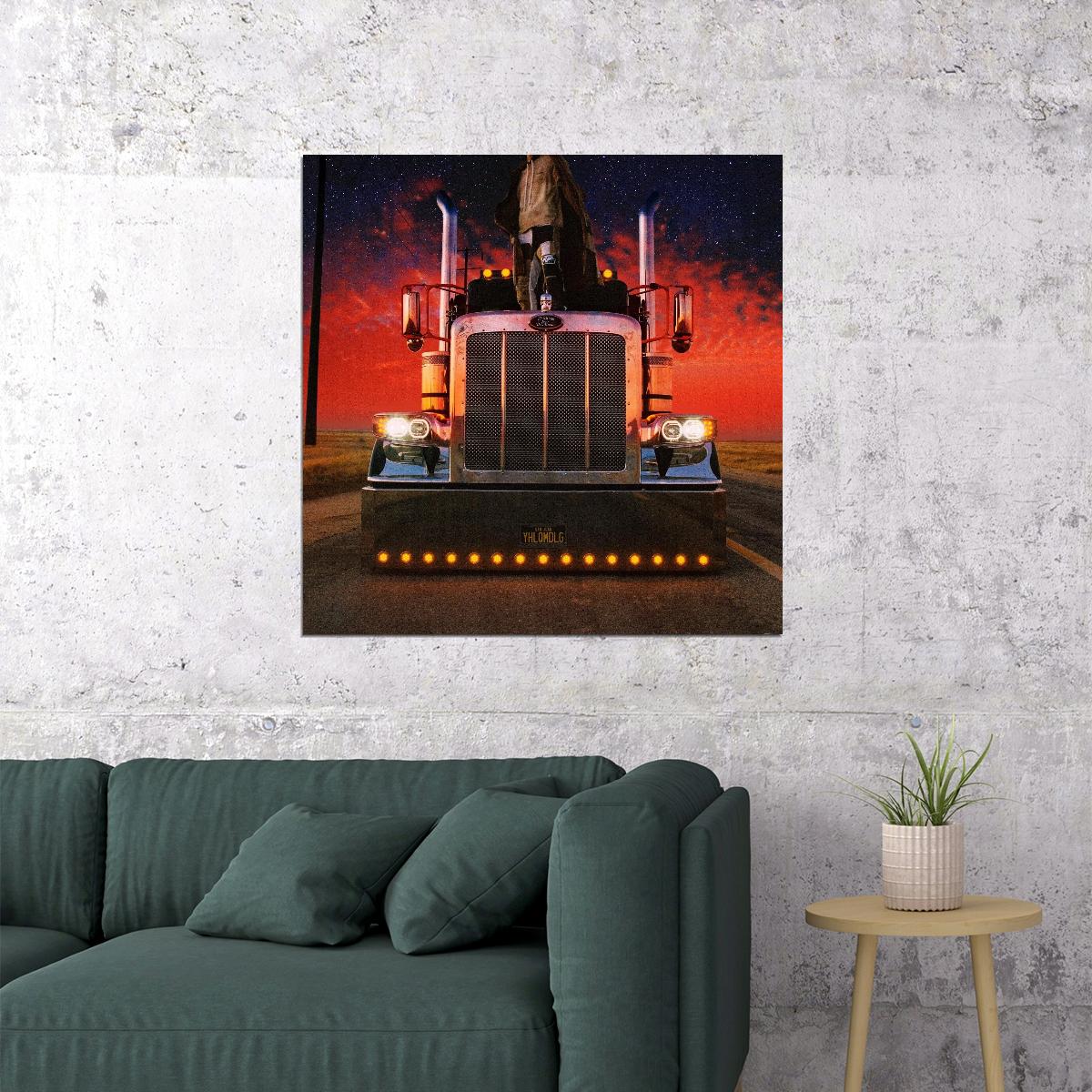 Bad Bunny El Último Tour Del Mundo Album Cover Art Latin Trap Music Poster Rap Artist Music Print - xonomax