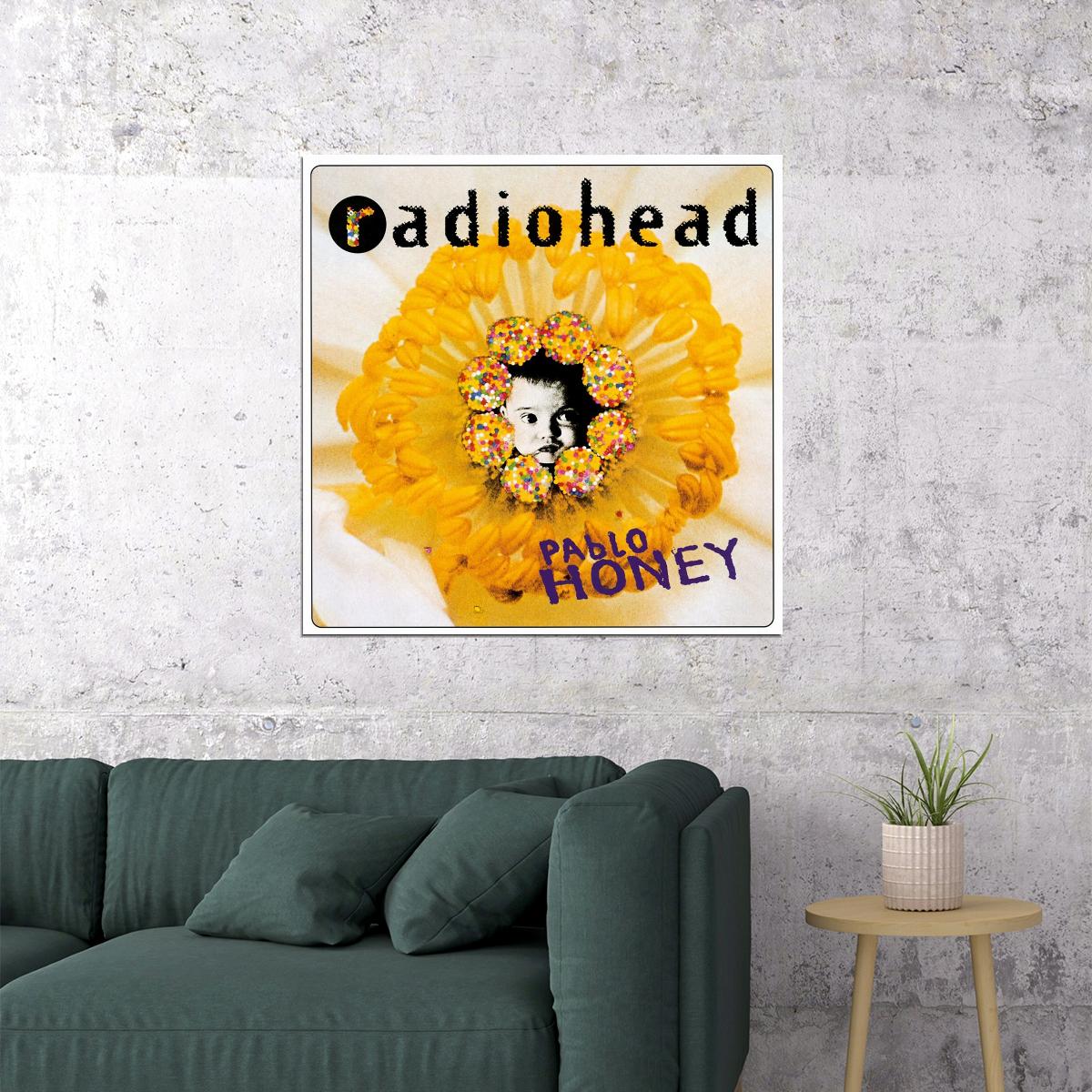 Radiohead Pablo Honey Album Cover Art Alternative Rock Music Poster Band Wall Print
