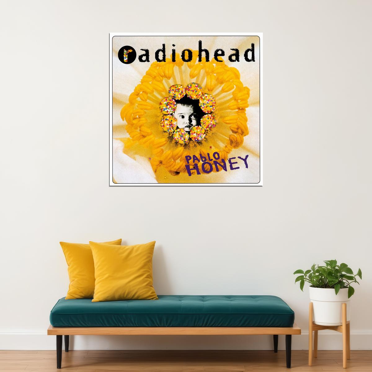 Radiohead Pablo Honey Album Cover Art Alternative Rock Music Poster Band Wall Print