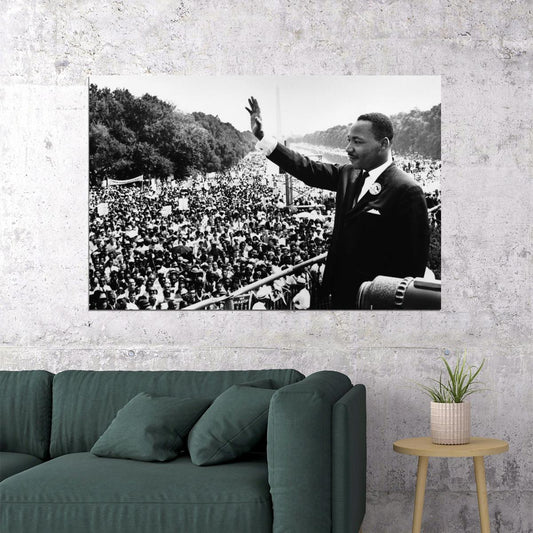 Martin Luther King Jr. Poster Famous Leader Wall Art Inspirational - xonomax