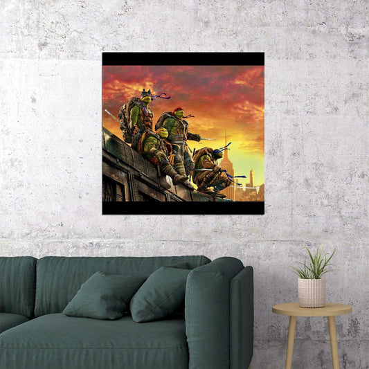 Teenage Mutant Ninja Turtles Tv Show Movie Poster Iconic Animated Heroes Wall Art - xonomax