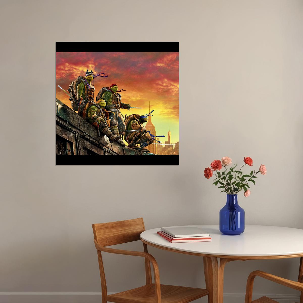 Teenage Mutant Ninja Turtles Tv Show Movie Poster Iconic Animated Heroes Wall Art - xonomax