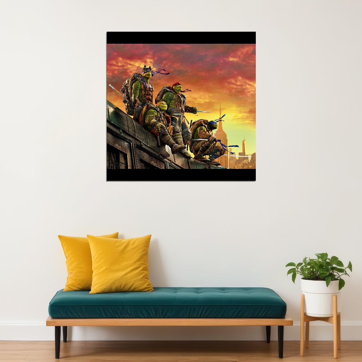 Teenage Mutant Ninja Turtles Tv Show Movie Poster Iconic Animated Heroes Wall Art - xonomax
