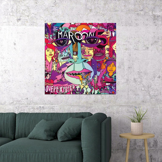 Maroon 5 Overexposed Album Cover Art Music Poster Pop Rock Wall Print - xonomax