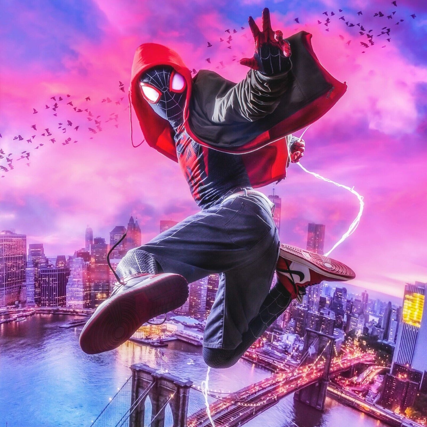 Spider-man Into The Spider-verse Movie Poster Animated Film Print - xonomax