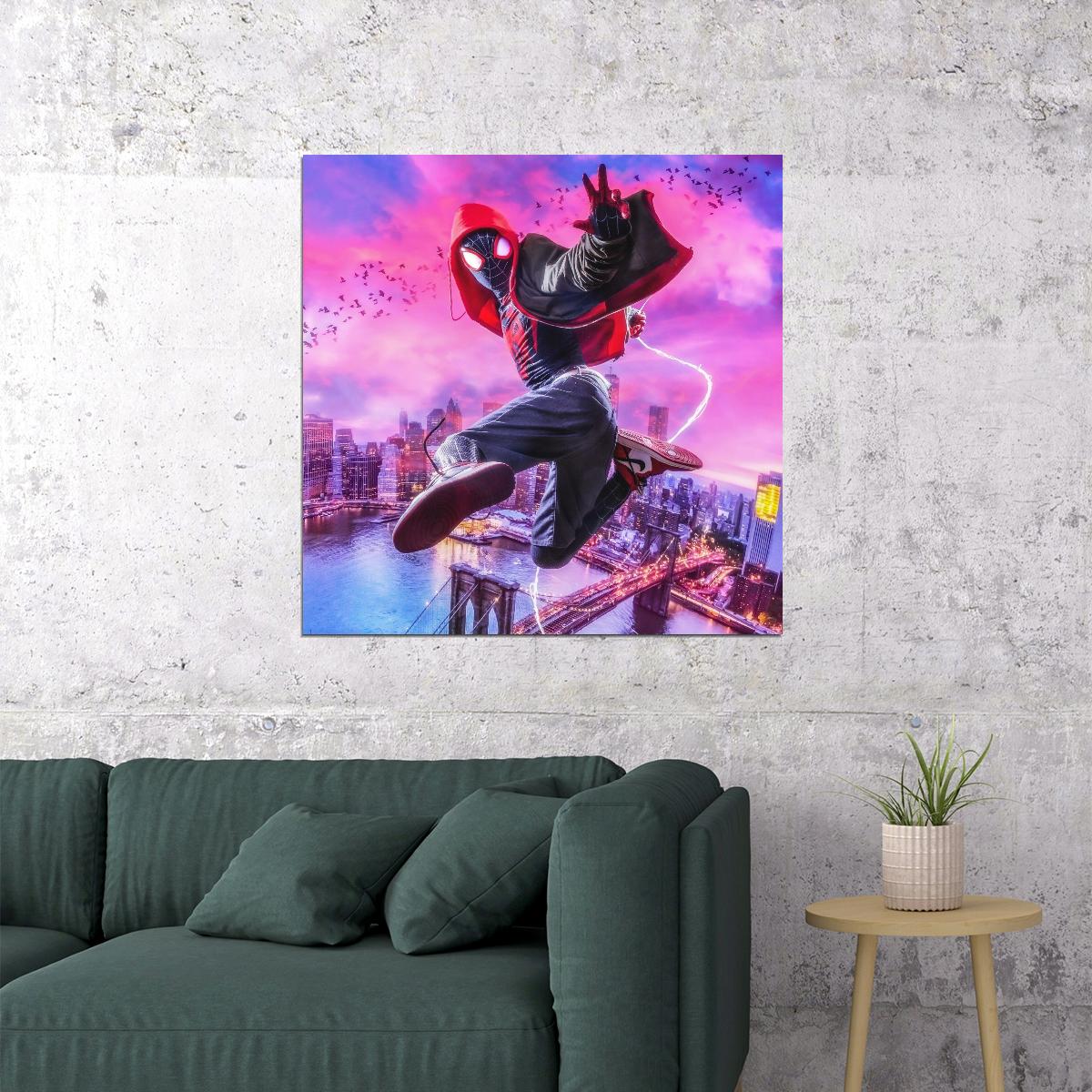 Spider-man Into The Spider-verse Movie Poster Animated Film Print - xonomax
