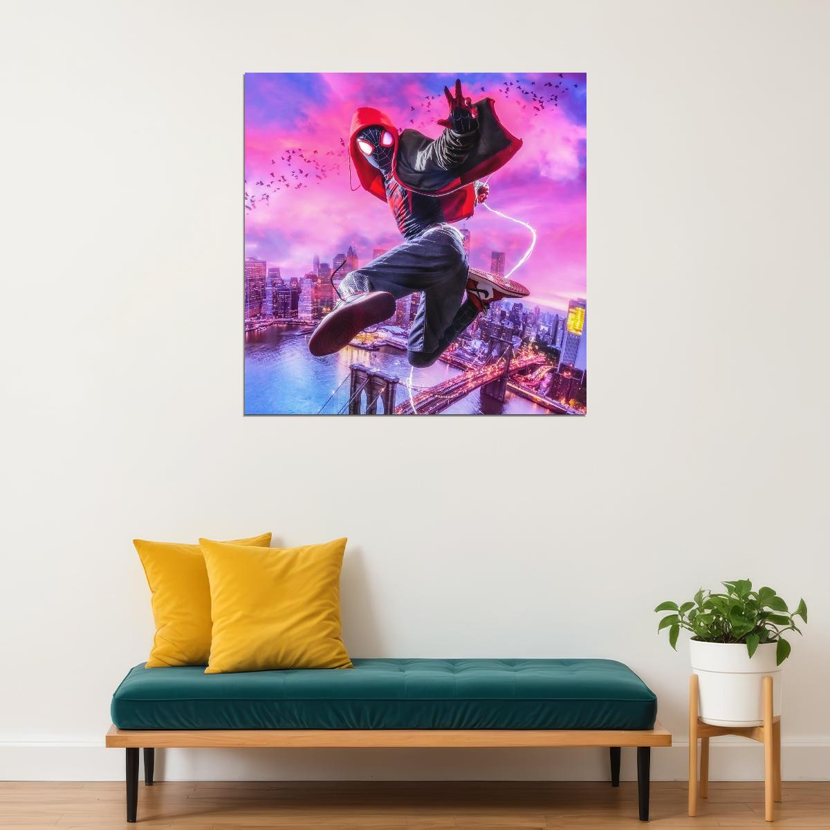 Spider-man Into The Spider-verse Movie Poster Animated Film Print - xonomax