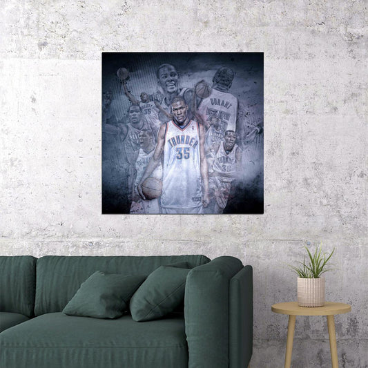 Kevin Durant Nba Poster Basketball Player Wall Art Motivational Sports Print - xonomax