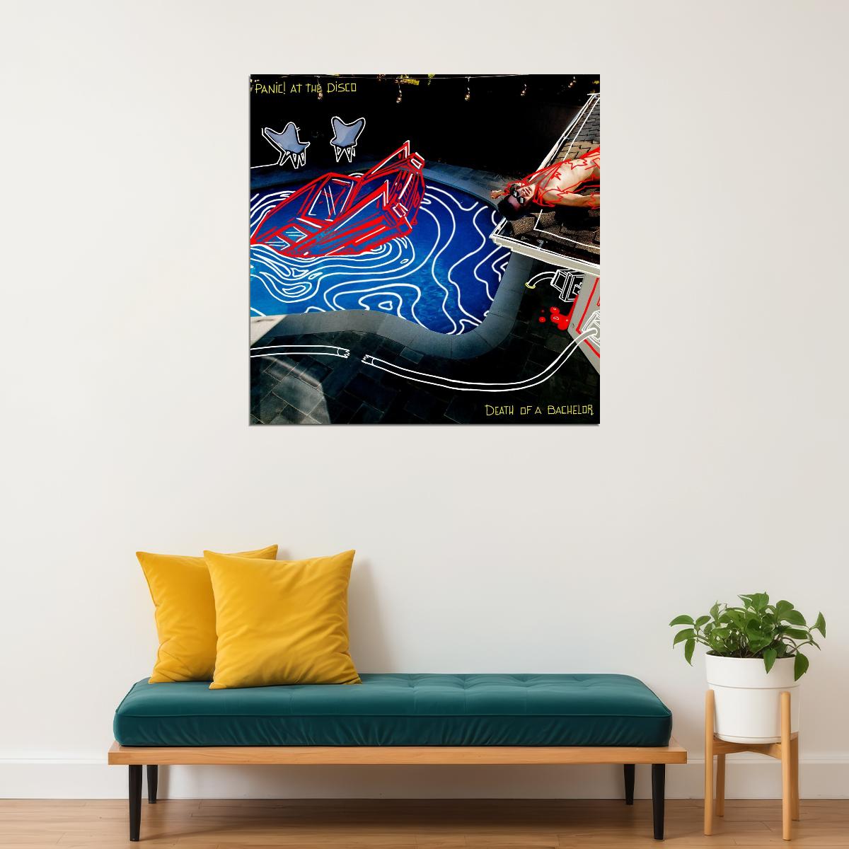 Panic! At The Disco Death Of Bachelor Album Cover Art Rock Music Poster Wall Print - xonomax