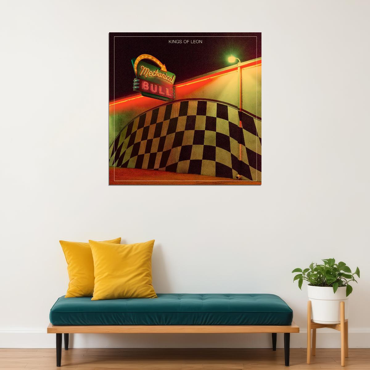 Kings Of Leon Mechanical Bull Album Cover Art Music Poster Rock Band Wall Print - xonomax