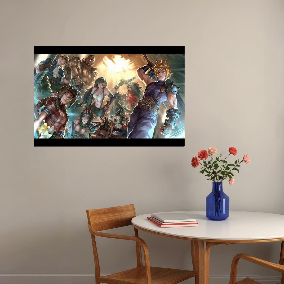Final Fantasy Poster Video Game Series Wall Art Epic Rpg Print