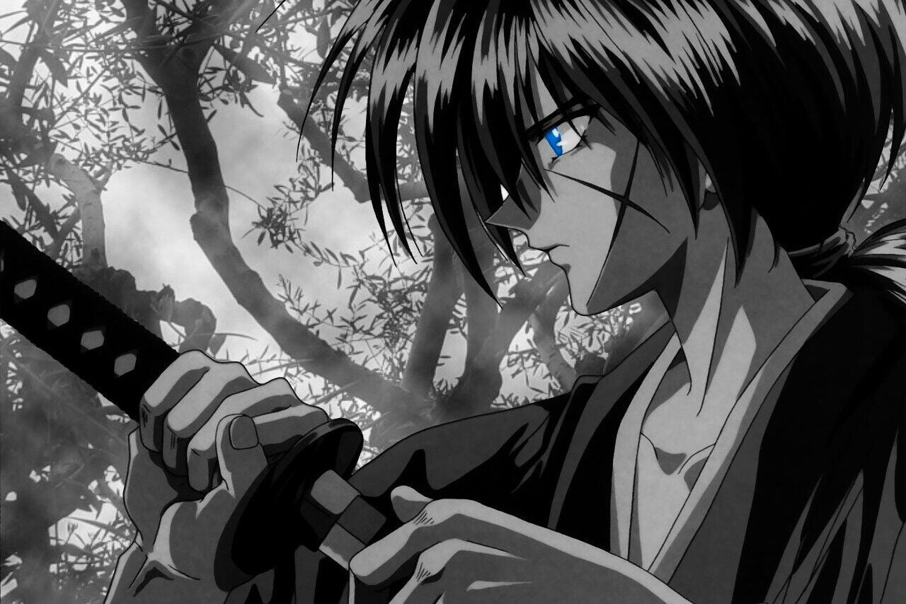 Rurouni Kenshin Anime Poster Japanese Manga Art Samurai Wall Art - xonomax
