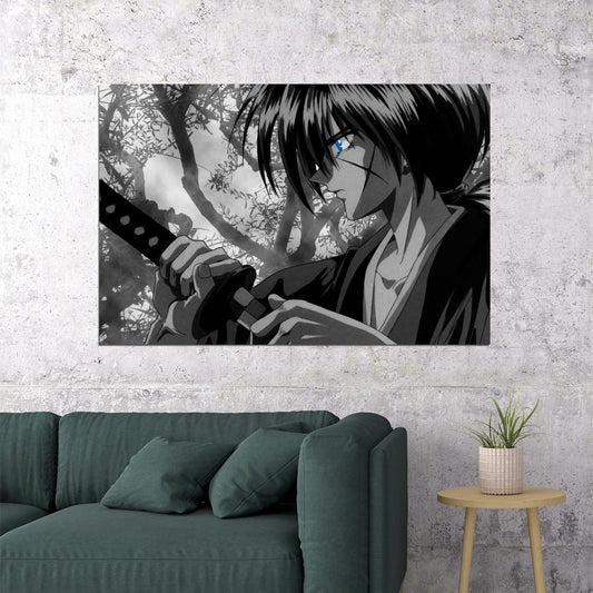 Rurouni Kenshin Anime Poster Japanese Manga Art Samurai Wall Art - xonomax