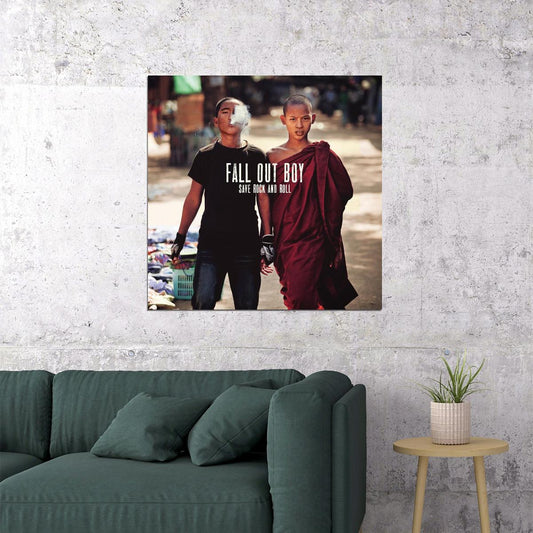 Fall Out Boy Save Rock And Roll Album Cover Art Rock Music Poster Band Print - xonomax