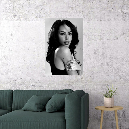 Aaliyah Poster R&b Music Wall Art Singer-songwriter Print - xonomax
