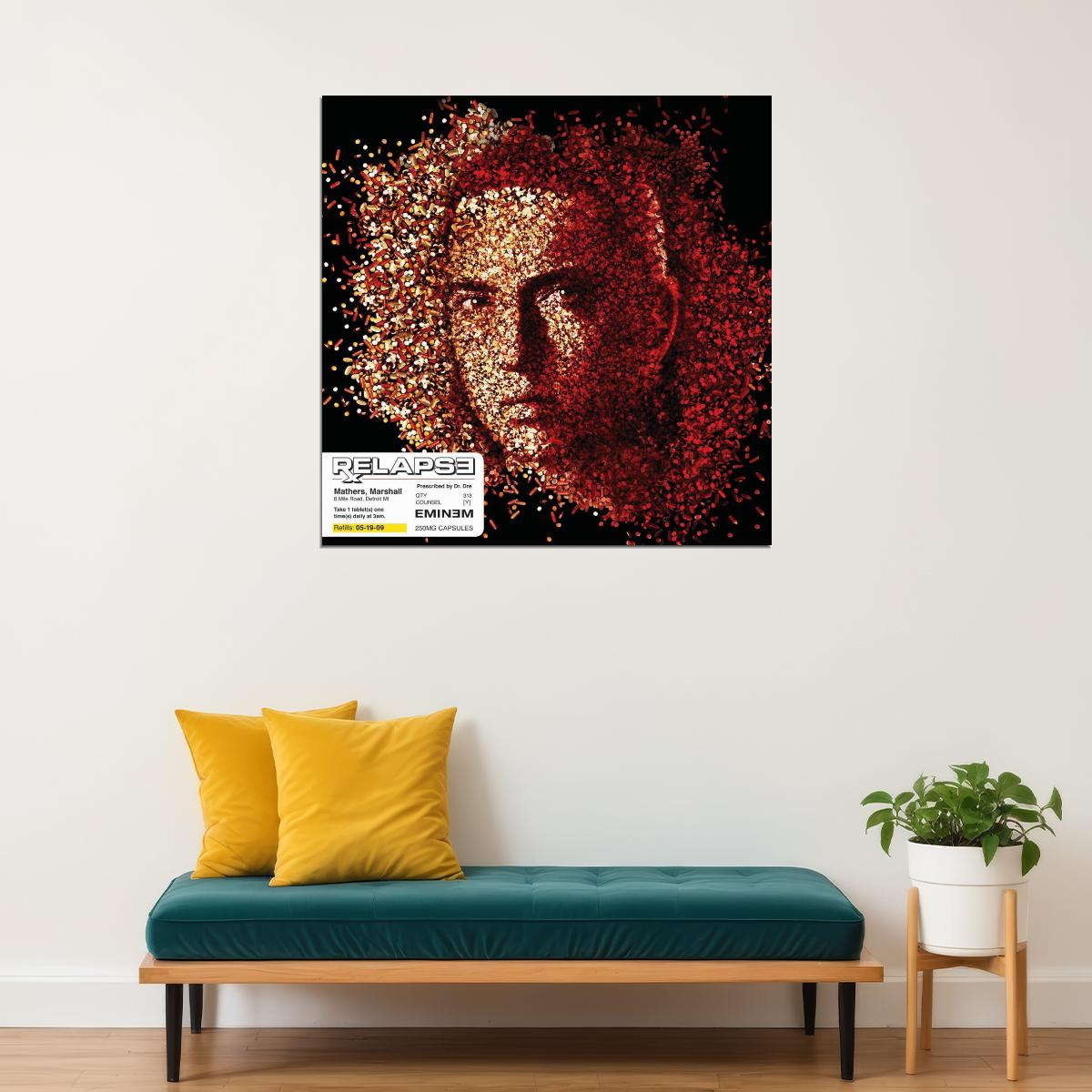 Eminem Relapse Album Cover Art Hip-hop Music Poster Rap Artist Print - xonomax