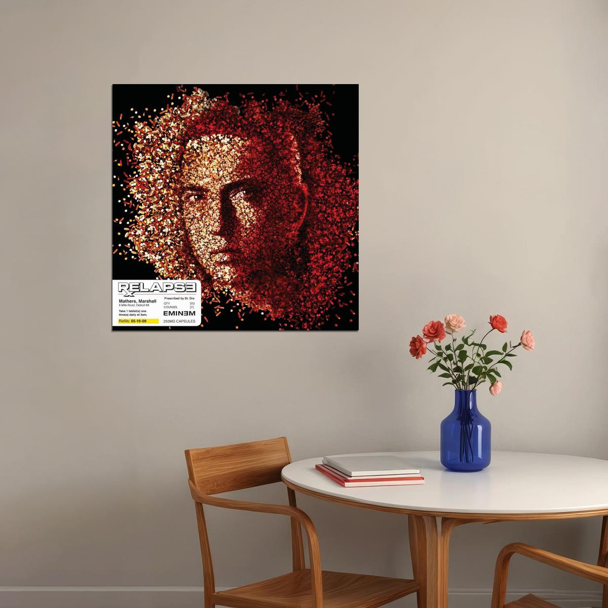 Eminem Relapse Album Cover Art Hip-hop Music Poster Rap Artist Print - xonomax