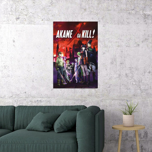 Akame Ga Kill! Anime Poster Japanese Animation Wall Art Manga Series Print - xonomax
