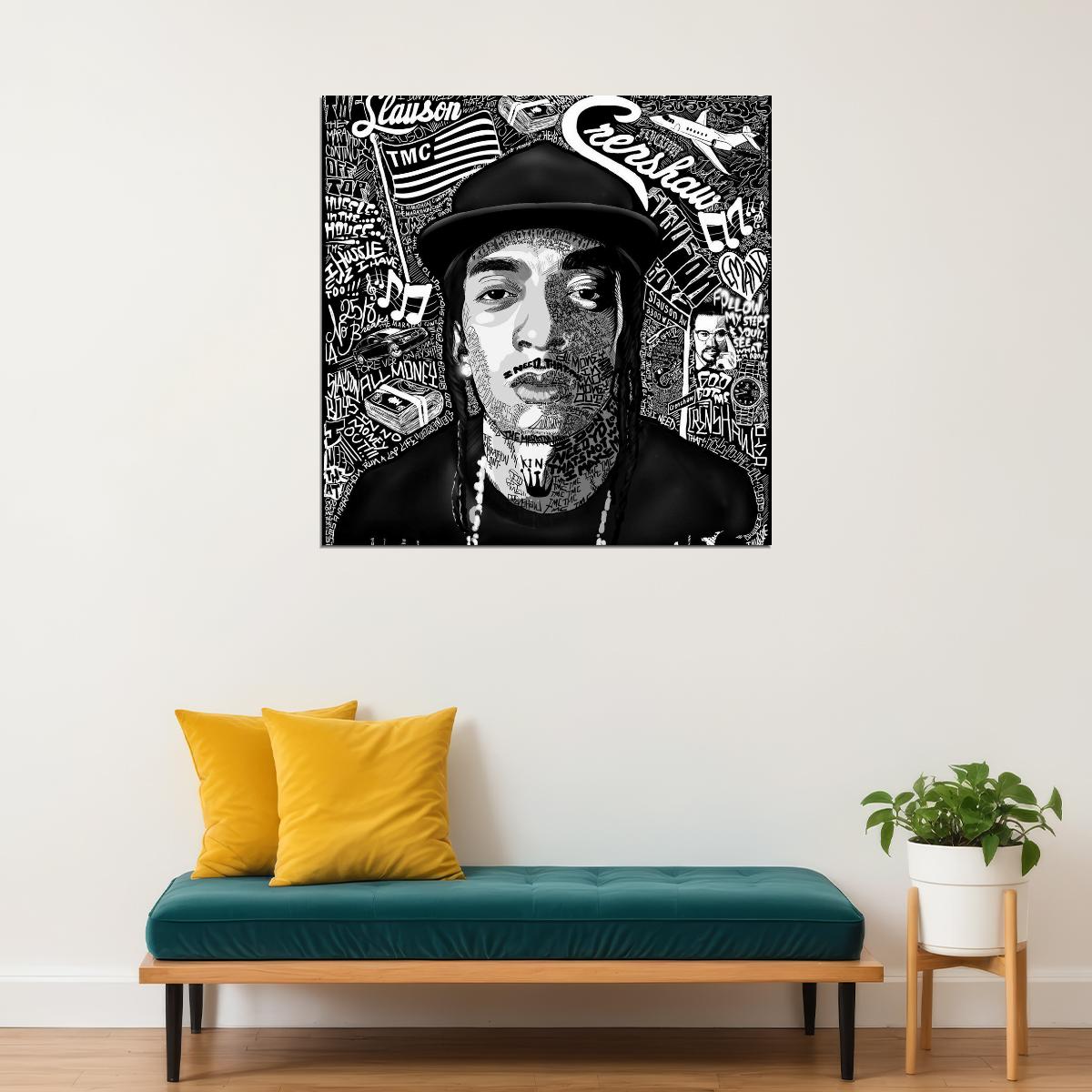 Nipsey Hussle Album Cover Art Rap Hip-hop Music Poster Wall Print - xonomax