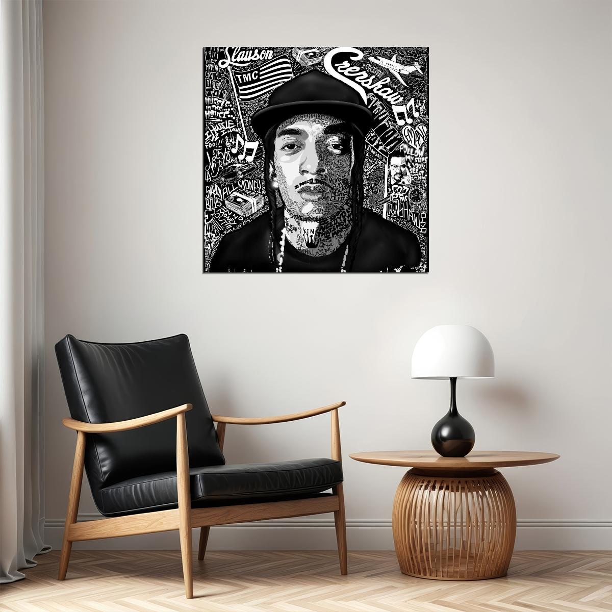 Nipsey Hussle Album Cover Art Rap Hip-hop Music Poster Wall Print - xonomax