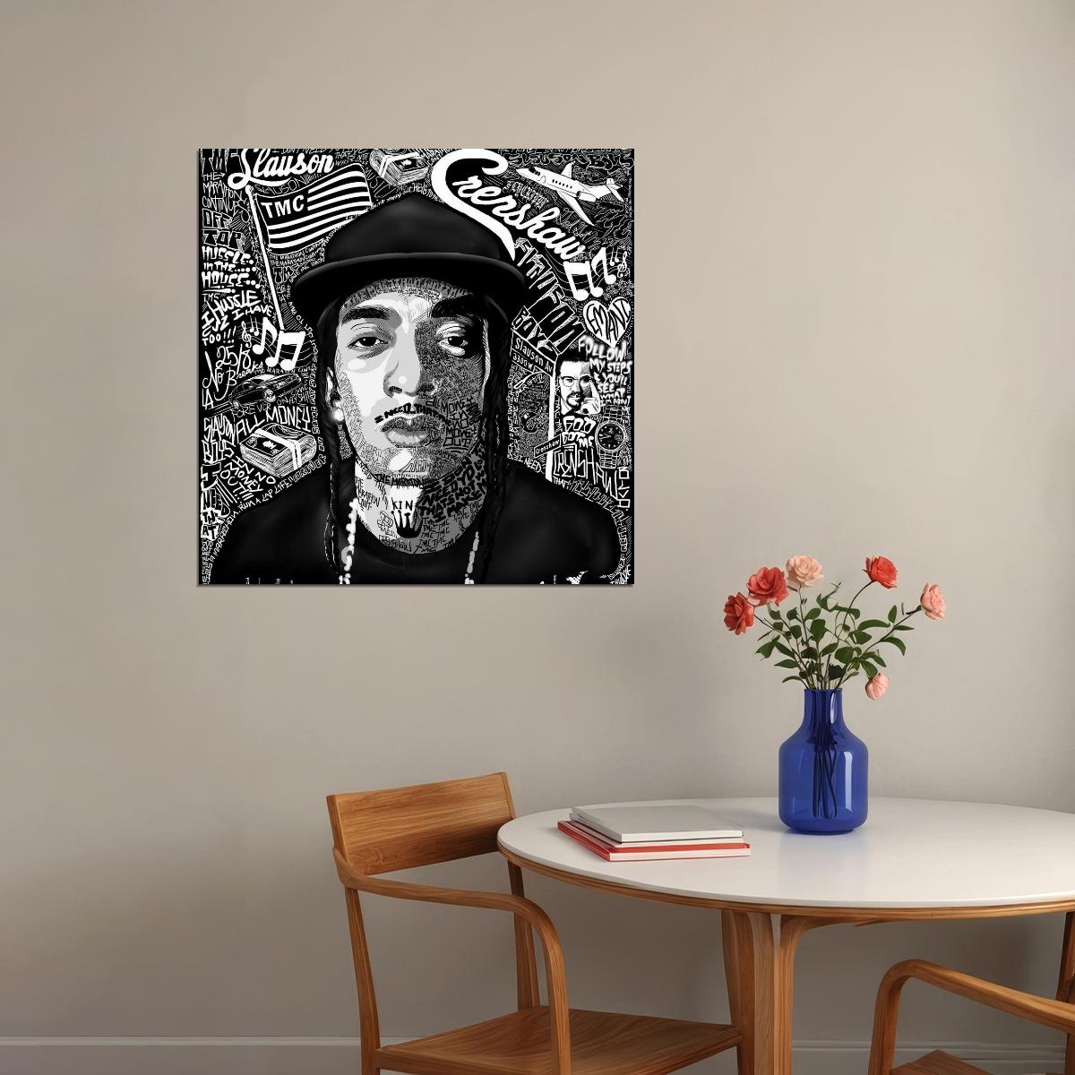 Nipsey Hussle Album Cover Art Rap Hip-hop Music Poster Wall Print - xonomax
